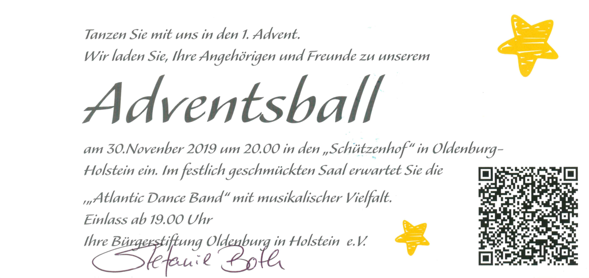 Einladung Adventsball Innenseite 2