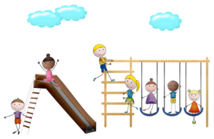 Spielende Kinder auf dem Spielplatz. Koppierrecht bei Annalise Batista from Pixabay