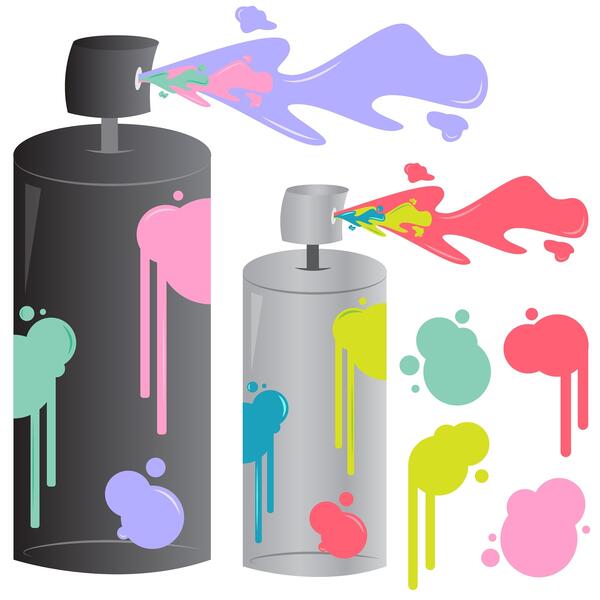 Auf dem Bild sieht man 2 Spraydosen für Graffiti. Das Bild ist von Hannah Edgman auf Pixabay.